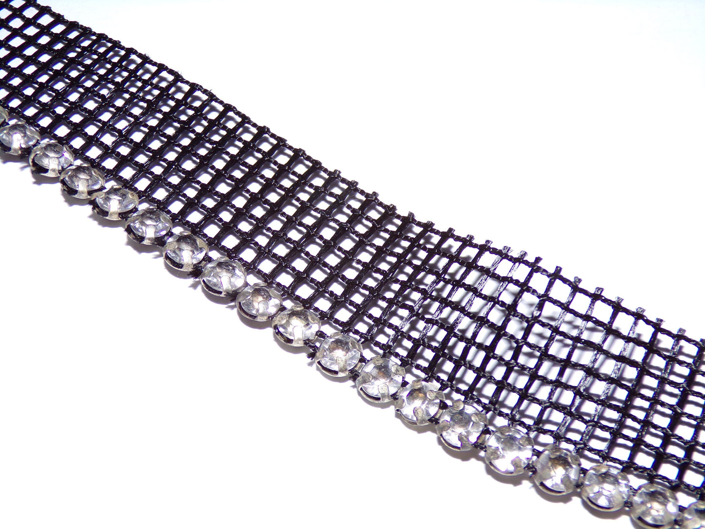 Diamanté Rhinestones Jewel on mesh, Diamanté on Mesh, Crystals in a mesh, Jewel Trim, Diamanté Tape
