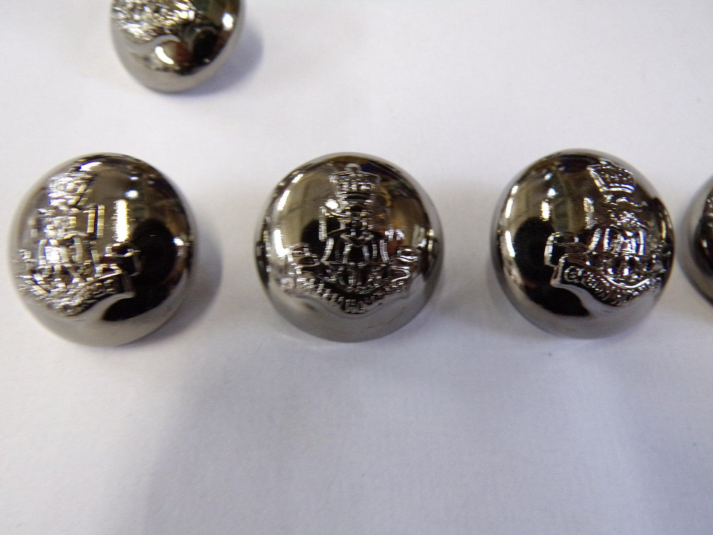 21mm Vintage Style Military Buttons, Gunmetal Buttons, Shank Buttons, Army Buttons, Coat Buttons, Sewing, Craft, military buttons