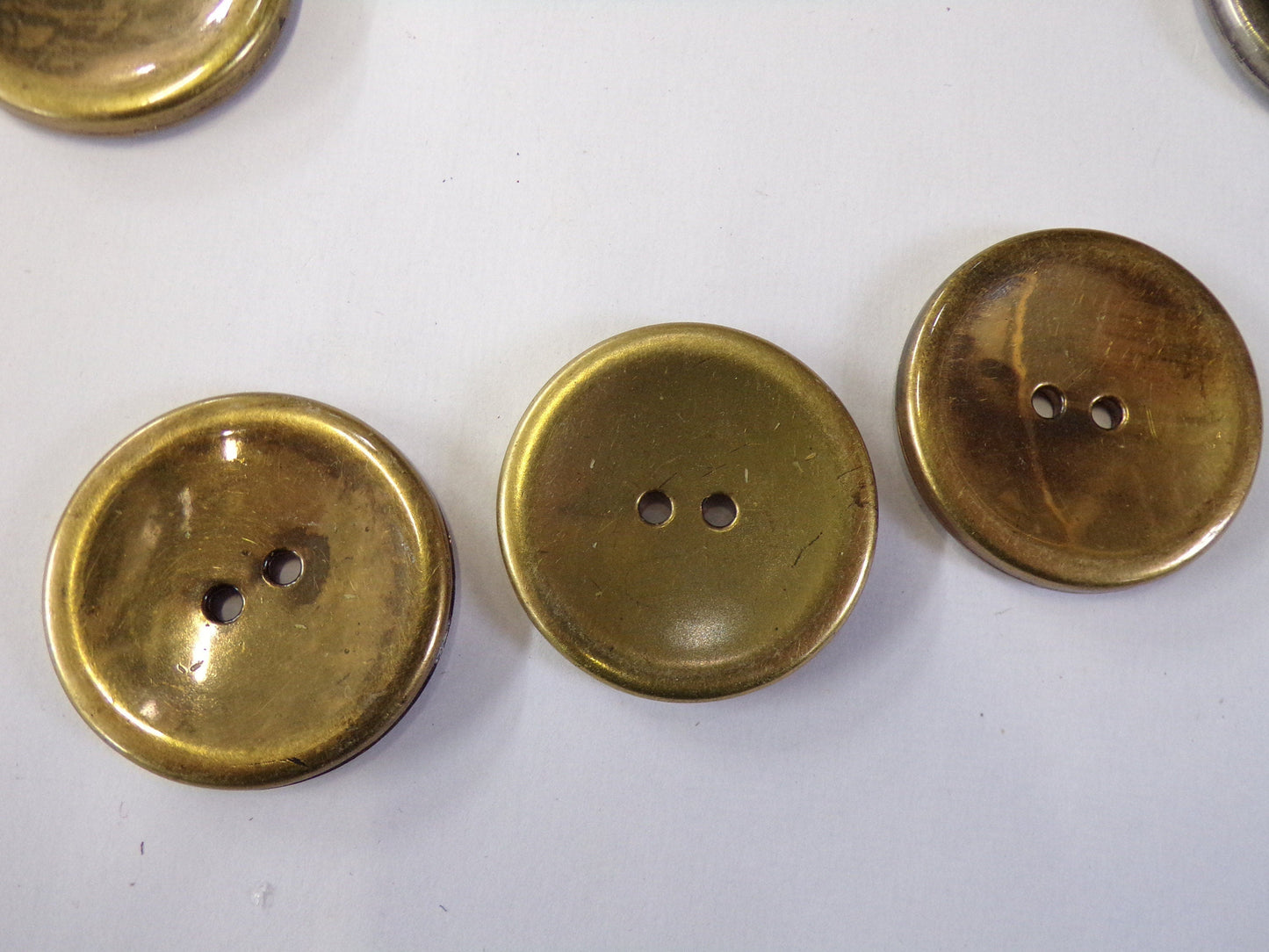 54L-34mm Large Metal Effect Buttons, 2-hole Coat Buttons, Bronze Buttons, Gunmetal Buttons, Craft buttons, couture buttons, fashion buttons