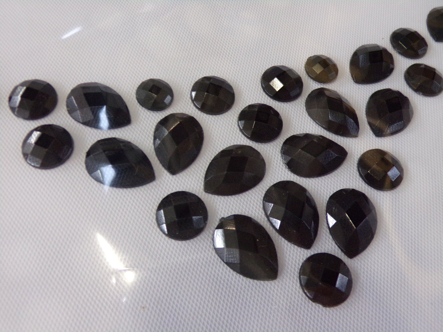 Black Or Clear jewel, Necklace Applique, Iron on Patch, Clothing, Decor, Sewing, Craft, Hot Fix, Necklace, Jewellery, jewel iron on