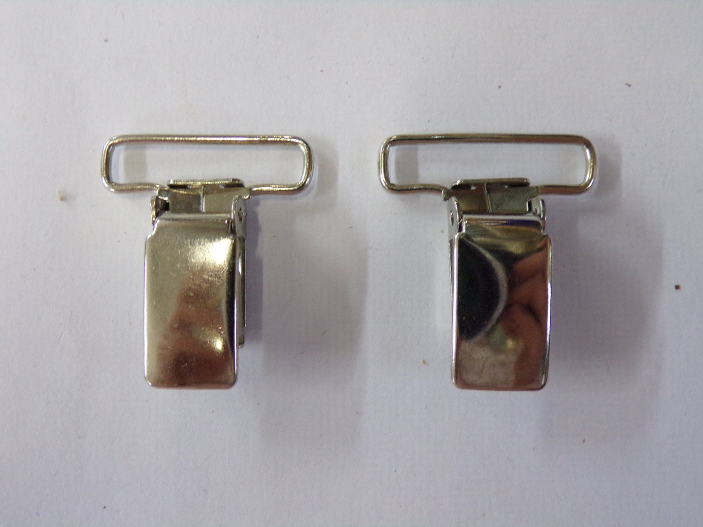 2pcs, Metal Suspender Clips, Snap Hook Buckle, Metal Suspender Clips, Slider Trigger, lingerie clasp. Suspender accessories, lingerie clips