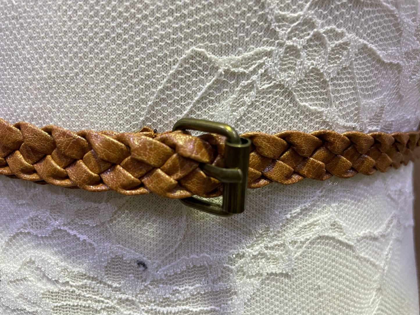 Plaited belt, platted belt, braided belt, skinny belt, tan belt, brown belt