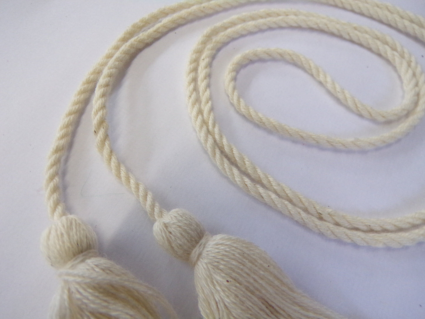 Cotton Boho Belt, Vintage Style belt, Tassel Cord, Boho women's accessories, boho belt, tassel belt