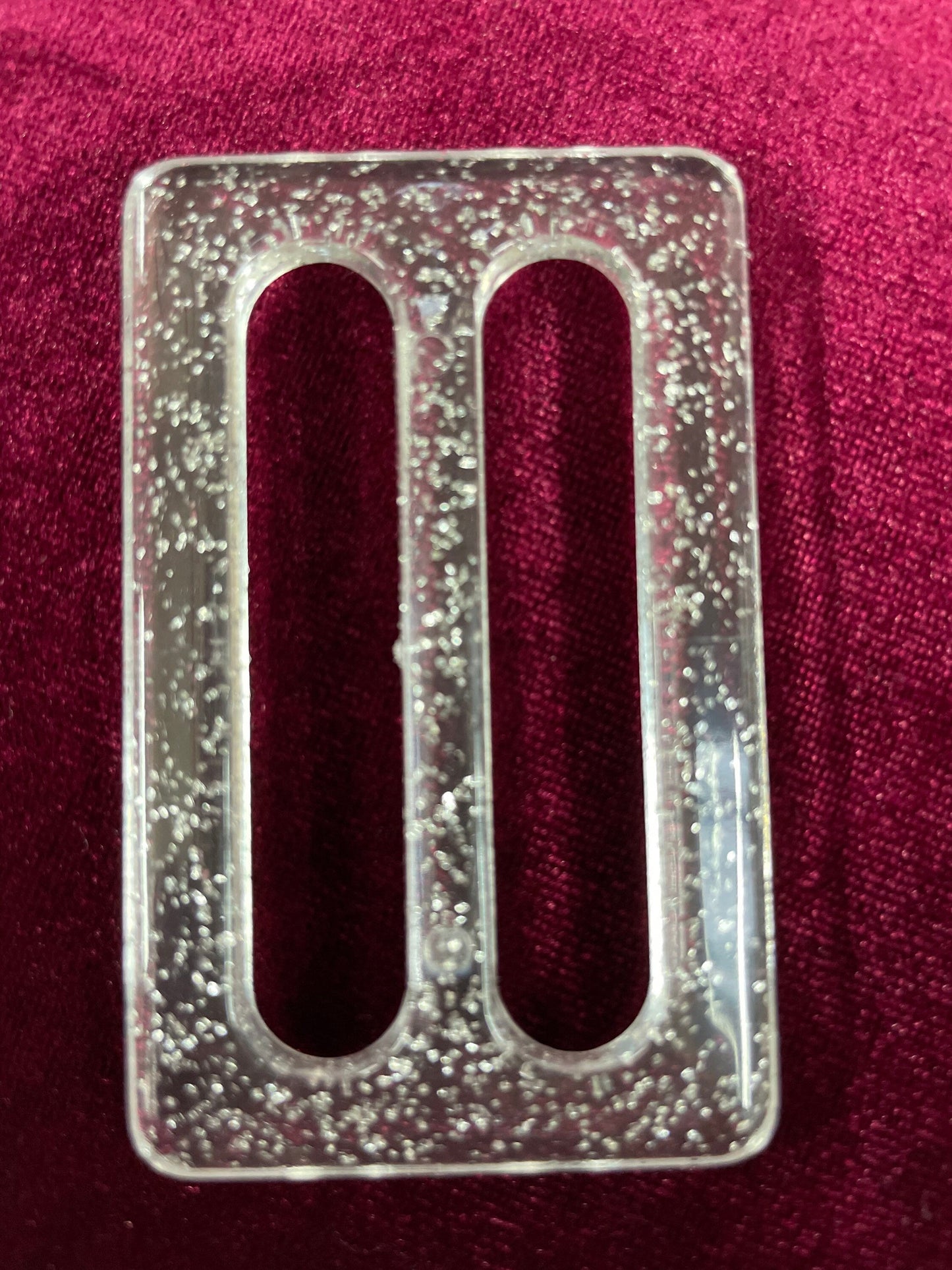 2” bar Glitter buckle, 2” buckle, clear buckle, Glitter slide, 5cm bar.