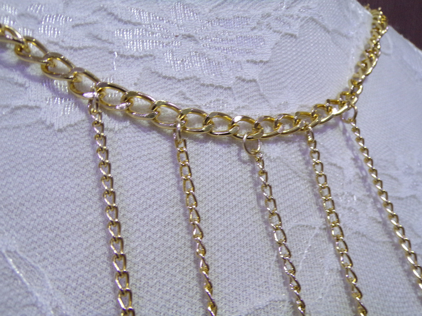Body Jewellery, Body Chain, Chest Chain Jewellery, Bra Chain, Gold Chain, 2sizes, Decor, Craft, back chain, swimwear chain, chain trim