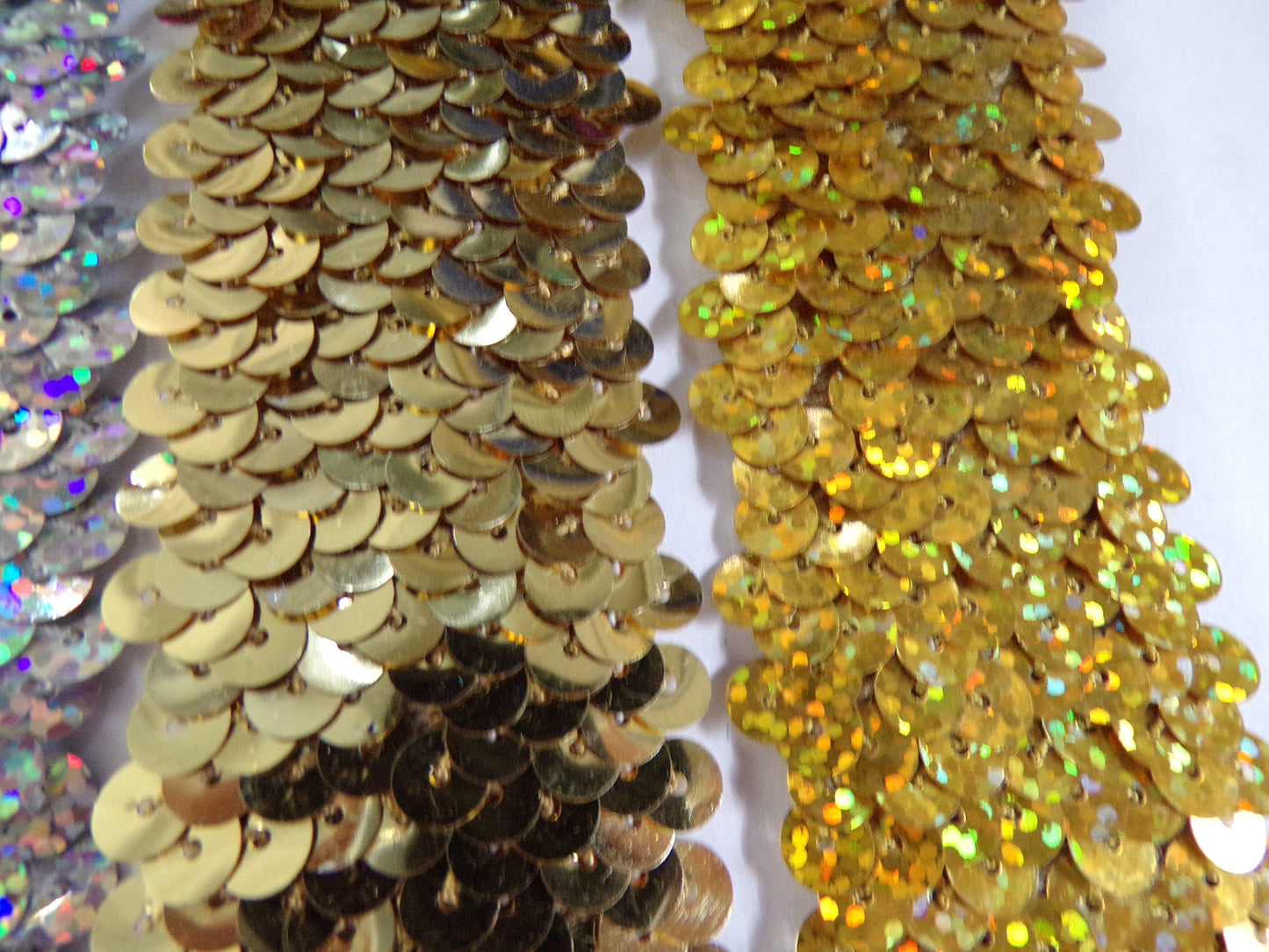1mtr, 3.6cm wide Sequin Stretch Trim, Sequin Elastic, Sequin band, stretch sequin Sewing, Hair Craft, sequins elastic trim