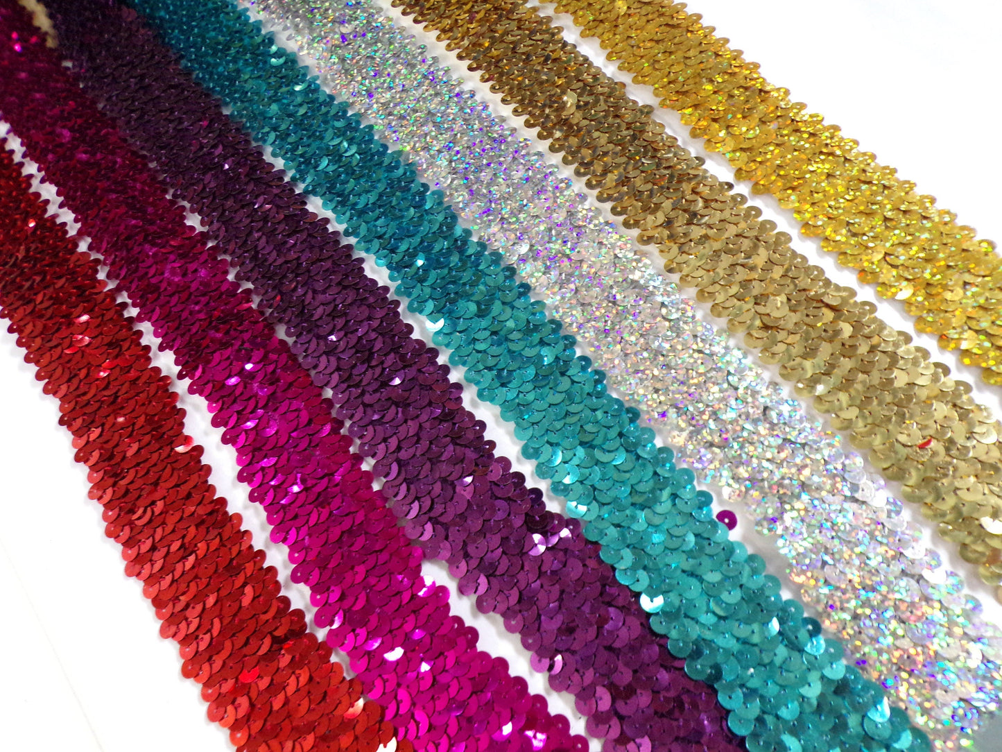 1mtr, 3.6cm wide Sequin Stretch Trim, Sequin Elastic, Sequin band, stretch sequin Sewing, Hair Craft, sequins elastic trim