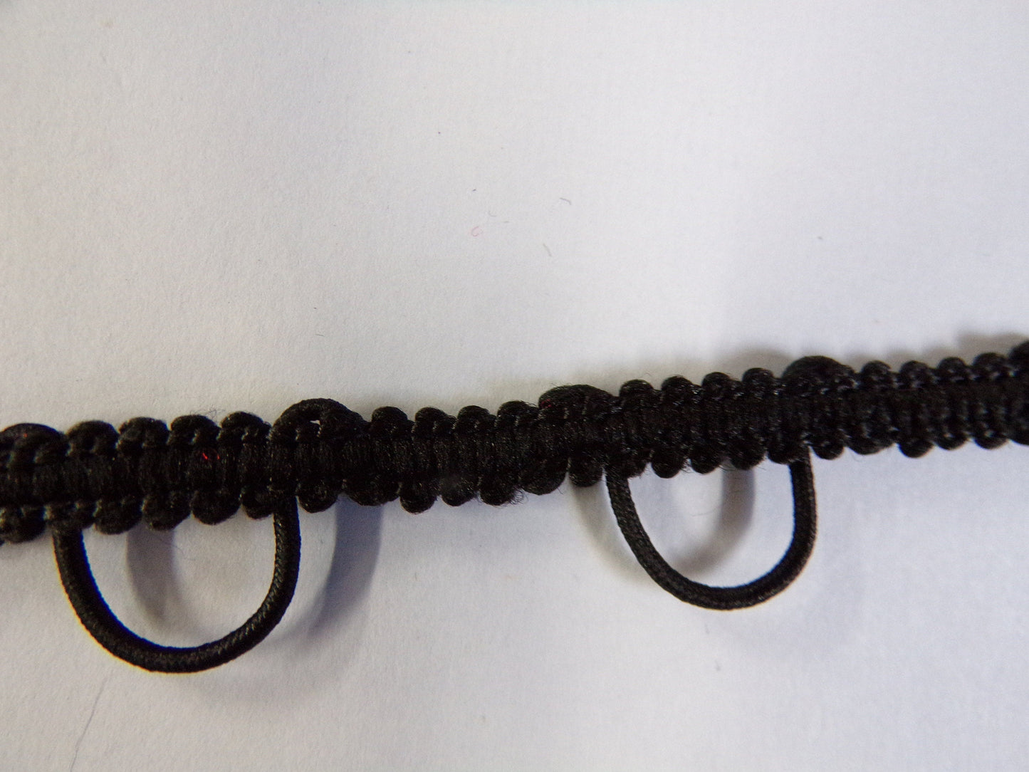 2.5cm Black Button Loop, Lace trim, button loop, Braid Trimming for Sewing, Decor, Craft