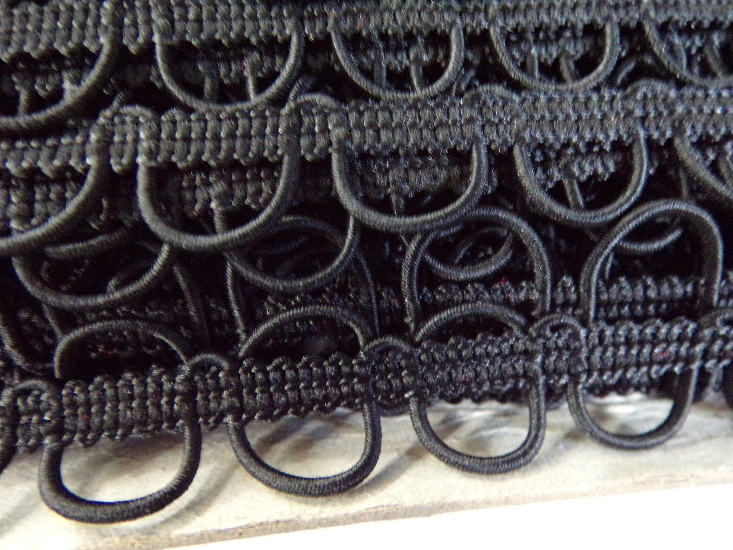 2.5cm Black Button Loop, Lace trim, button loop, Braid Trimming for Sewing, Decor, Craft