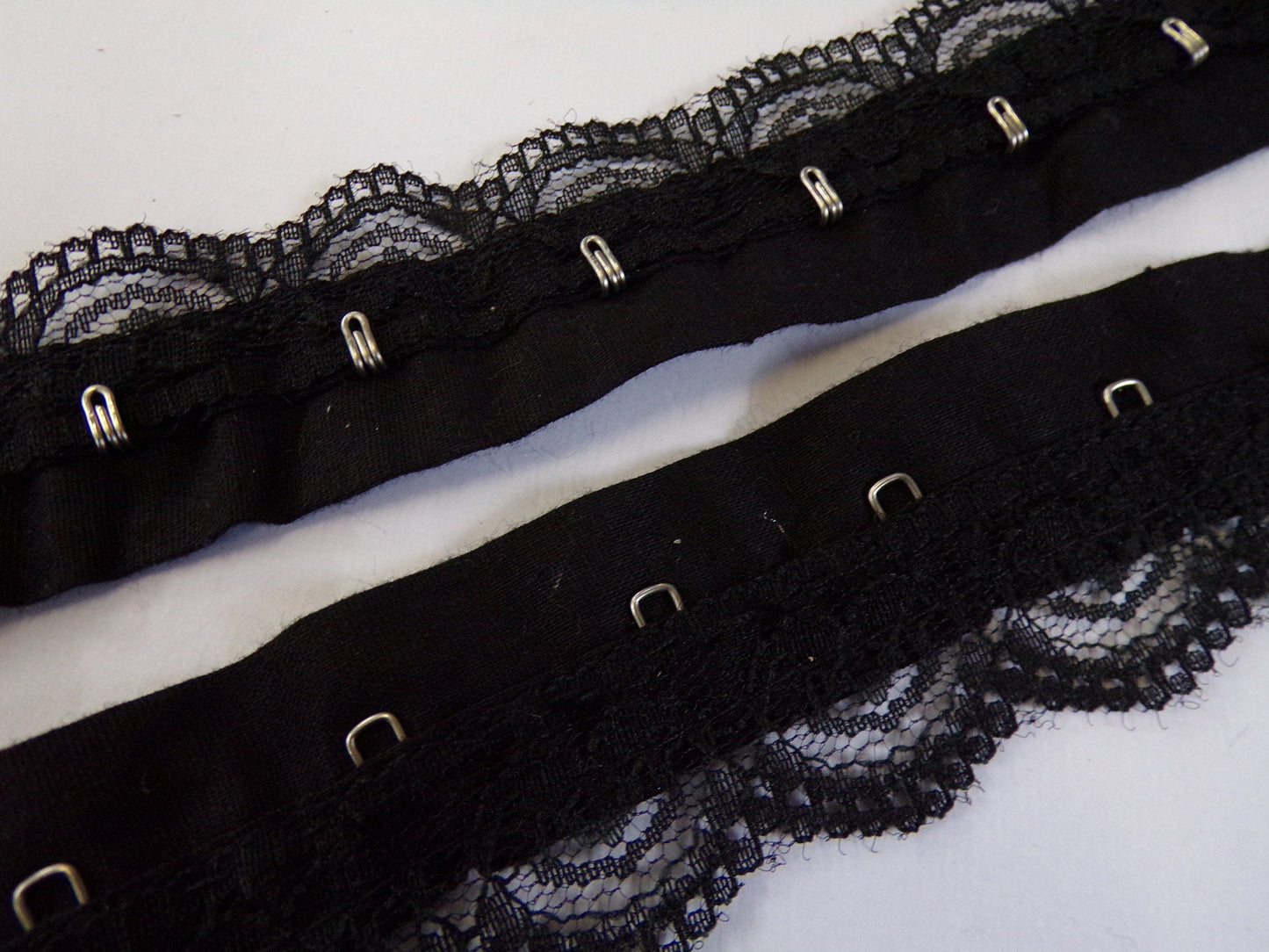 25mm, Cotton Hook and Eye with Lace, Tape hook and eyes, Lingerie tape, Corset hook and eye tape, Costume, Hook and eye, Lace hook and eyes