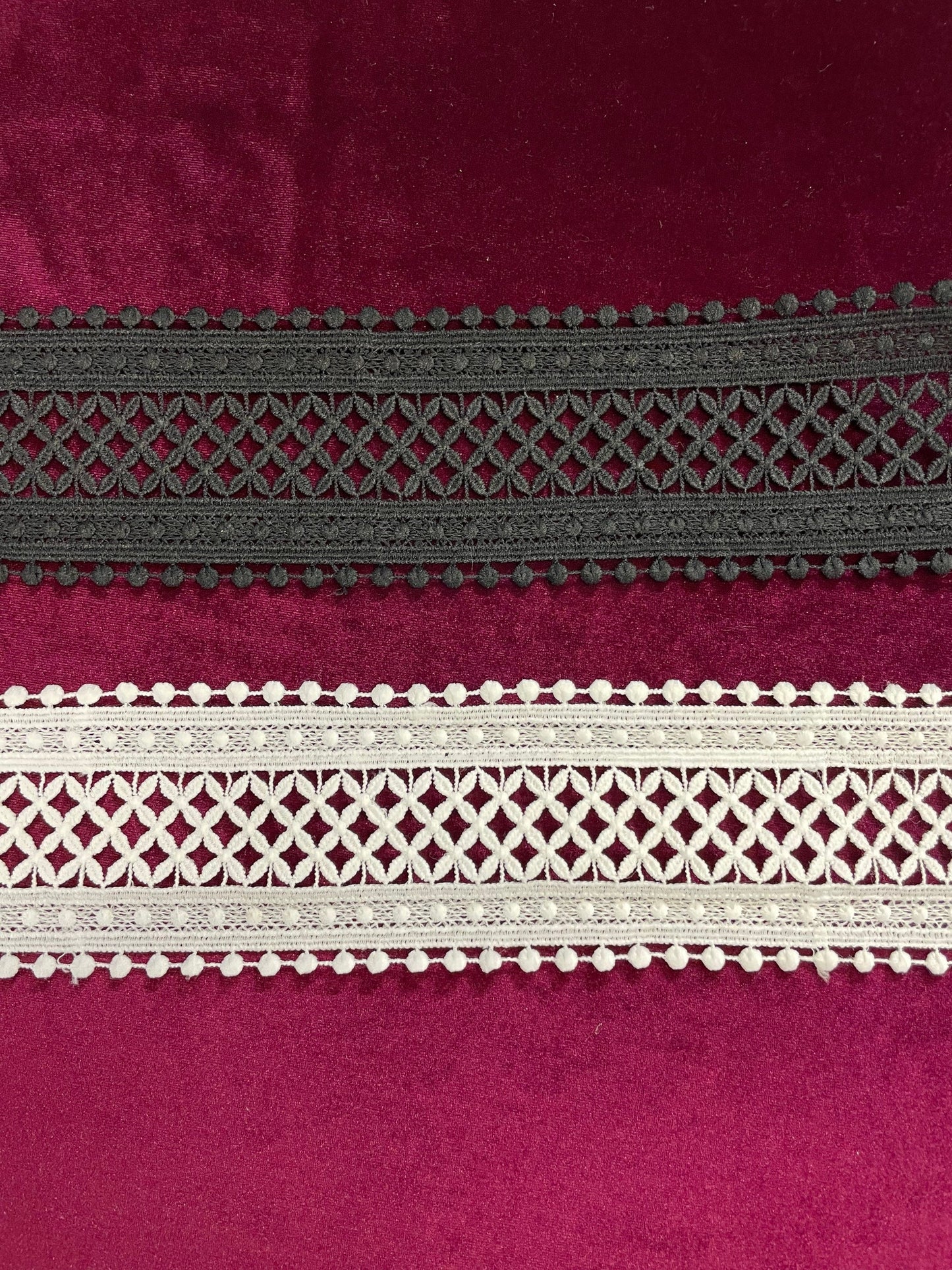 8cm, Embroidered lace, cotton lace, crochet lace, poly lace, Black Lace, white lace, 80mm Black White Craft Dress