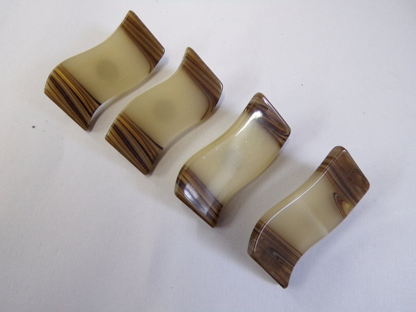 Large Marble Buttons, Shank Buttons, Vintage Buttons, Coat Buttons, Sewing Buttons, odd shape buttons, 6 pcs