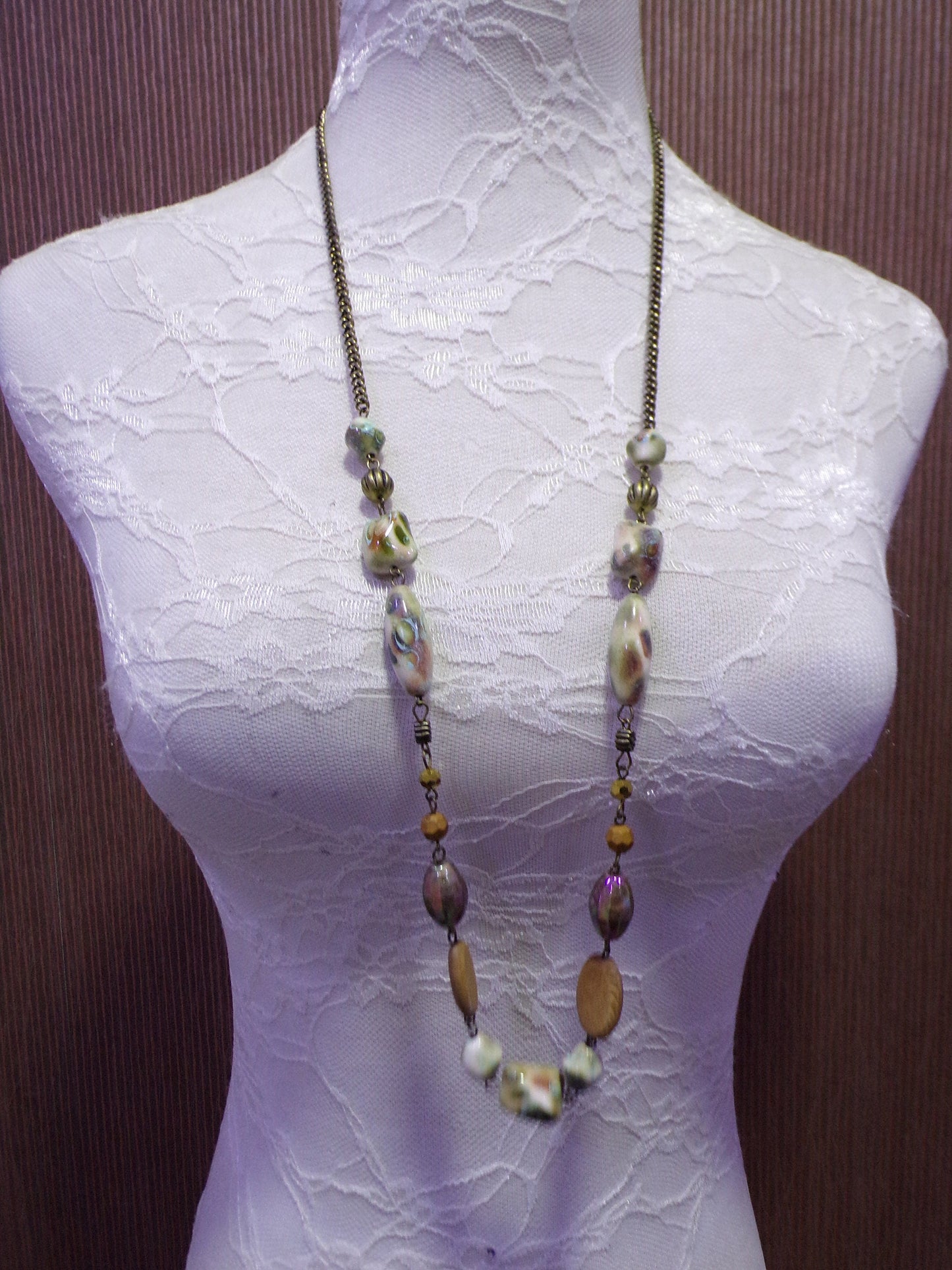 Vintage Style Long Necklace, Chain Necklace, Vintage Jewellery, Necklace