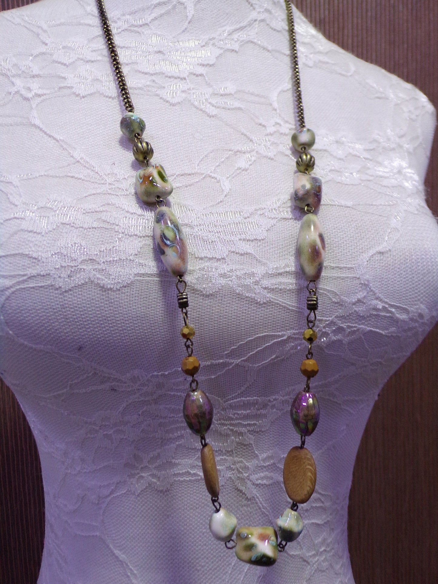 Vintage Style Long Necklace, Chain Necklace, Vintage Jewellery, Necklace