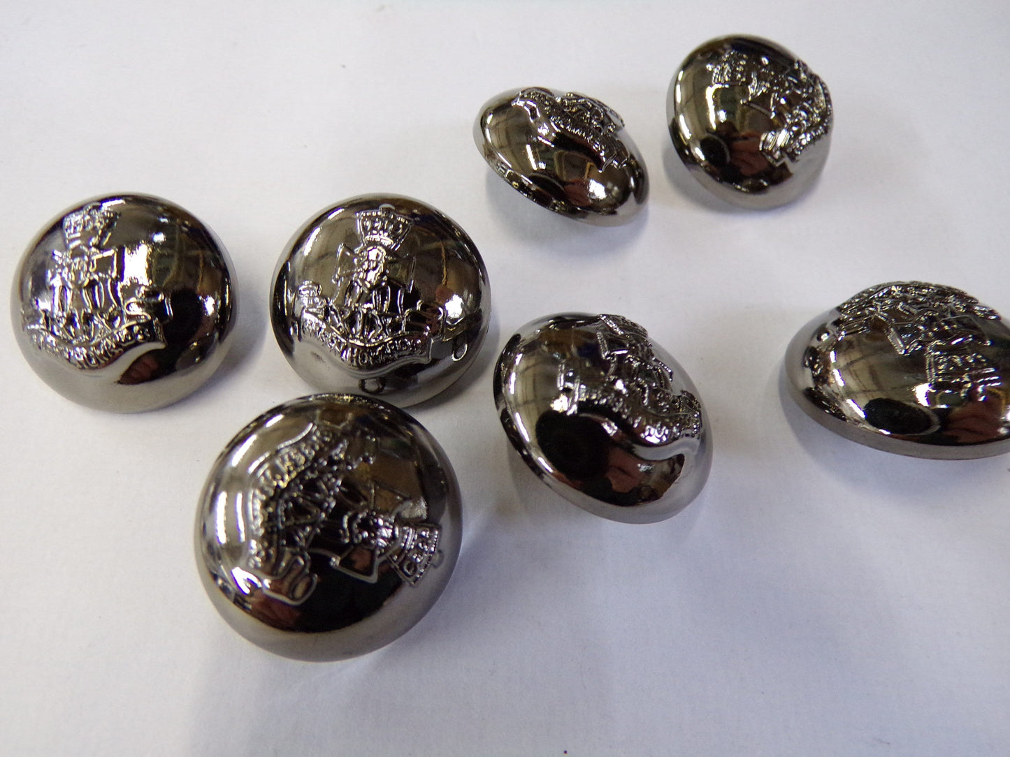21mm Vintage Style Military Buttons, Gunmetal Buttons, Shank Buttons, Army Buttons, Coat Buttons, Sewing, Craft, military buttons