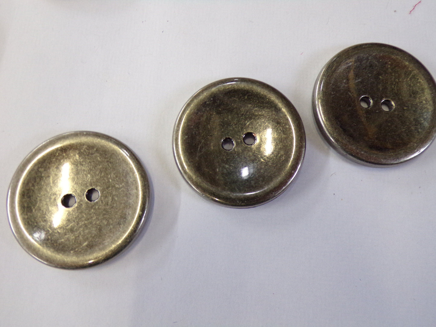 54L-34mm Large Metal Effect Buttons, 2-hole Coat Buttons, Bronze Buttons, Gunmetal Buttons, Craft buttons, couture buttons, fashion buttons