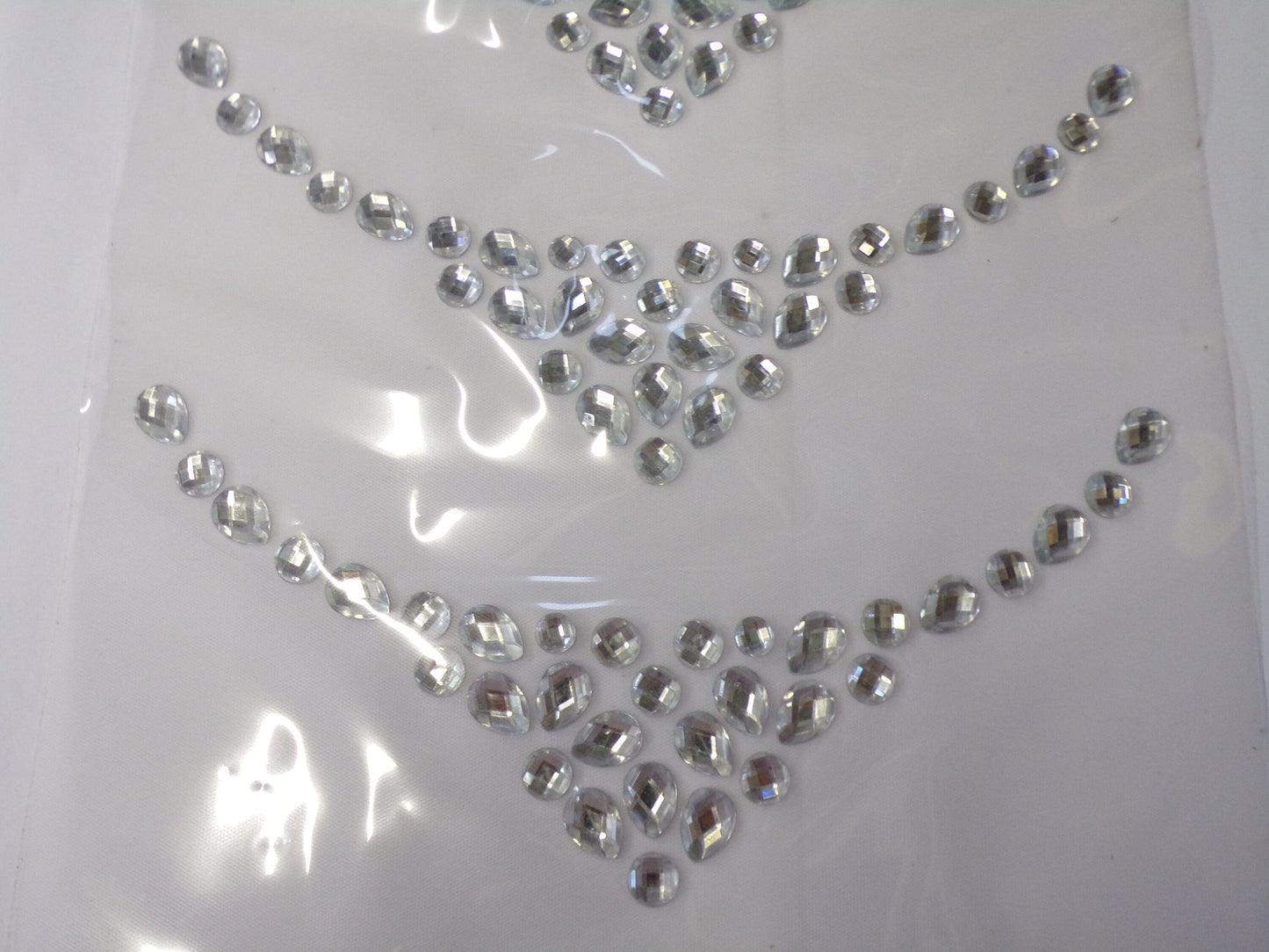 Black Or Clear jewel, Necklace Applique, Iron on Patch, Clothing, Decor, Sewing, Craft, Hot Fix, Necklace, Jewellery, jewel iron on