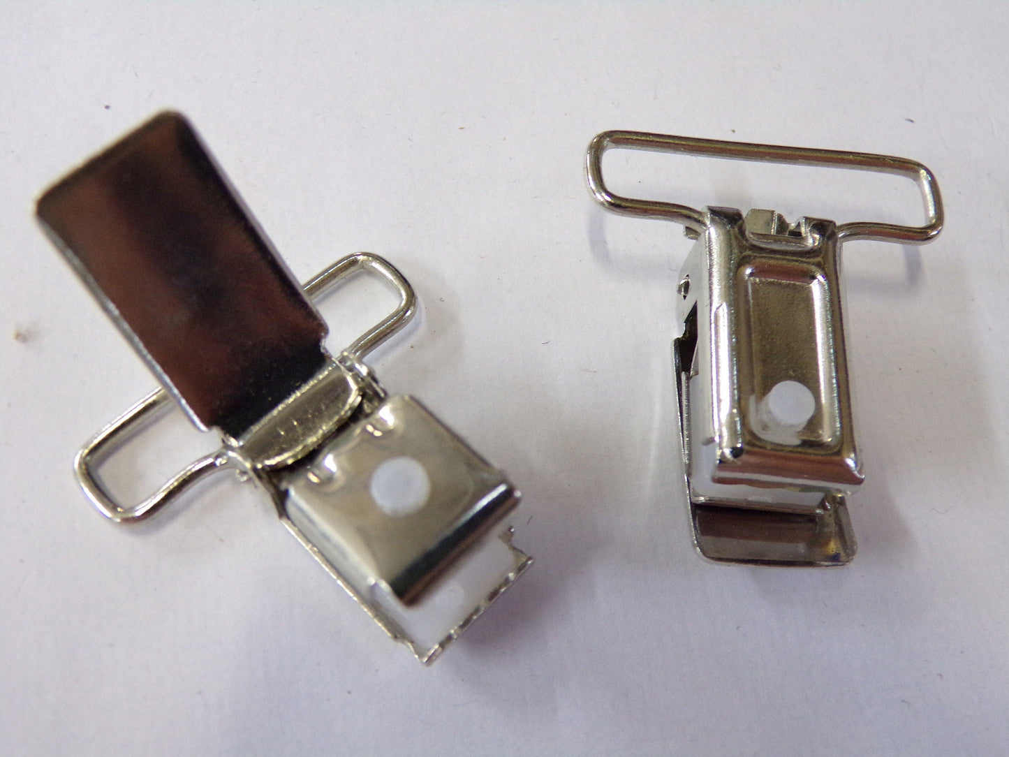 2pcs, Metal Suspender Clips, Snap Hook Buckle, Metal Suspender Clips, Slider Trigger, lingerie clasp. Suspender accessories, lingerie clips