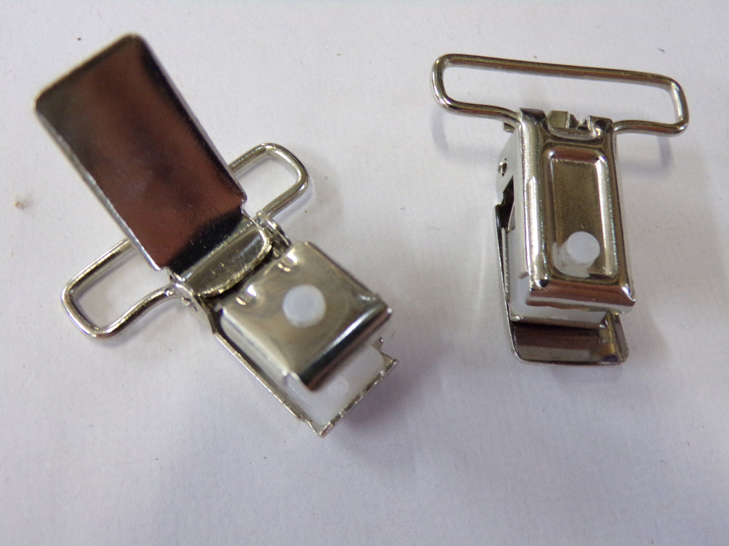 2pcs, Metal Suspender Clips, Snap Hook Buckle, Metal Suspender Clips, Slider Trigger, lingerie clasp. Suspender accessories, lingerie clips