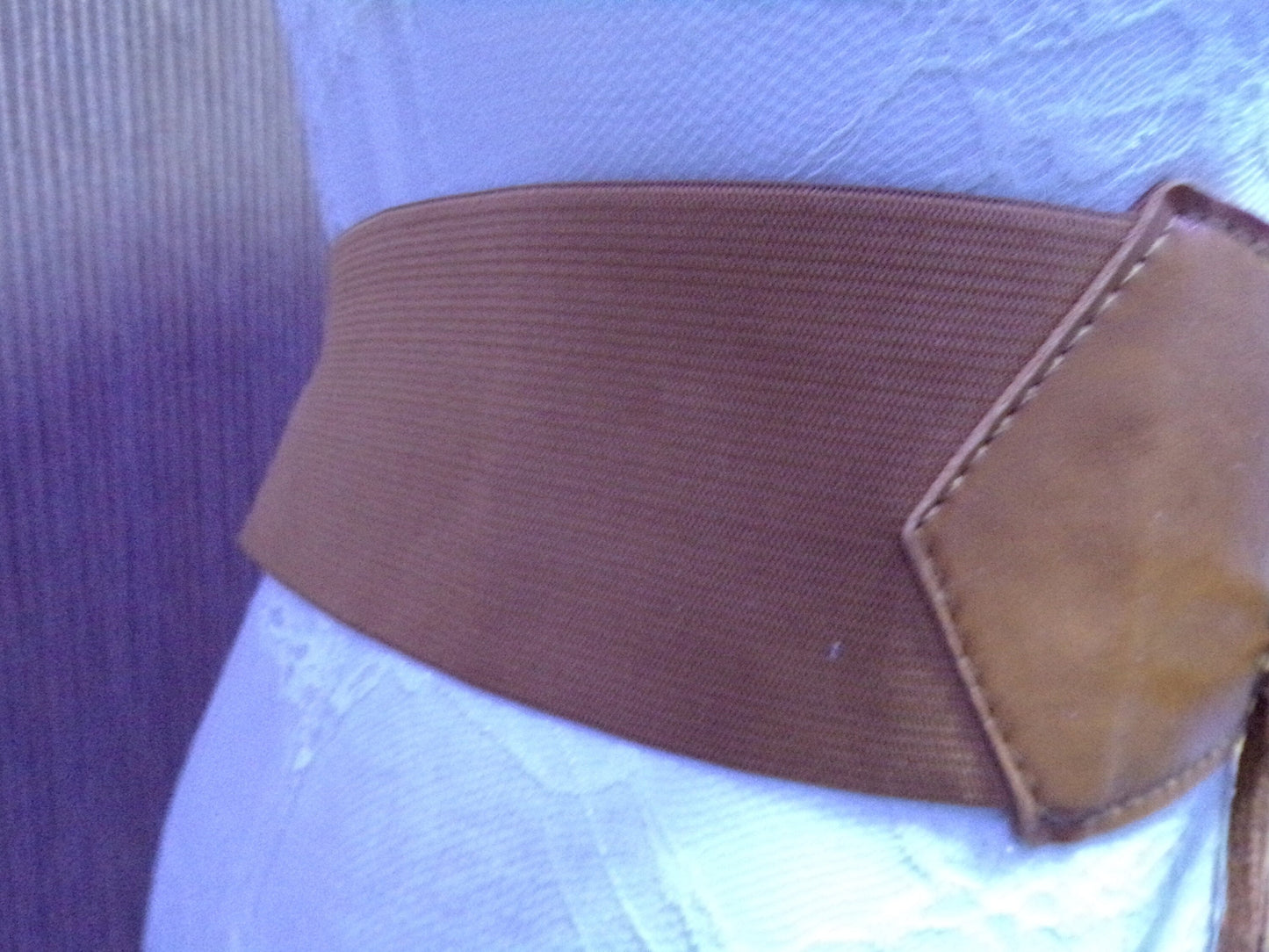 Brown Elastic Belt, Corset Belt, Wide Elasticated Stretch Belt, Brown Belt