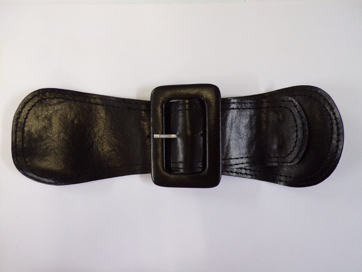 Black Belt, Half Belt, Large Kilt Strap, Faux Leather Belt. Show belt