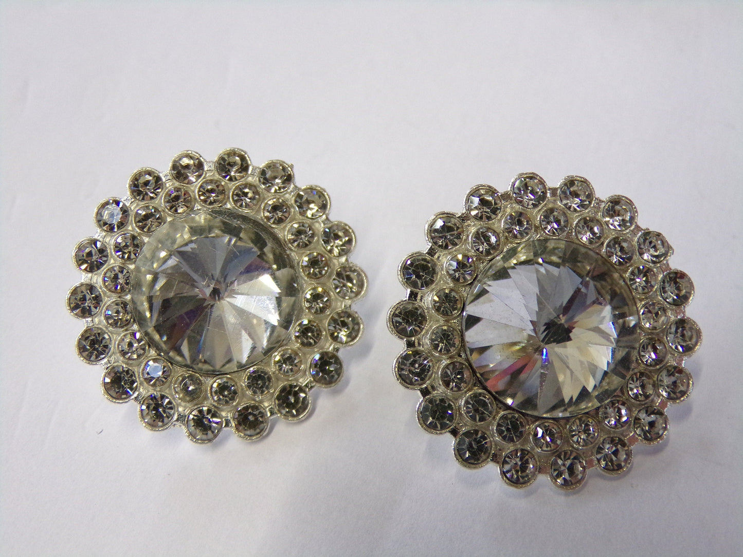 23mm, Silver Diamante button, Bridal Button, Fashion Button, Rhinestone buttons, Crystal Buttons, Shank Buttons, Sewing Buttons, buttons