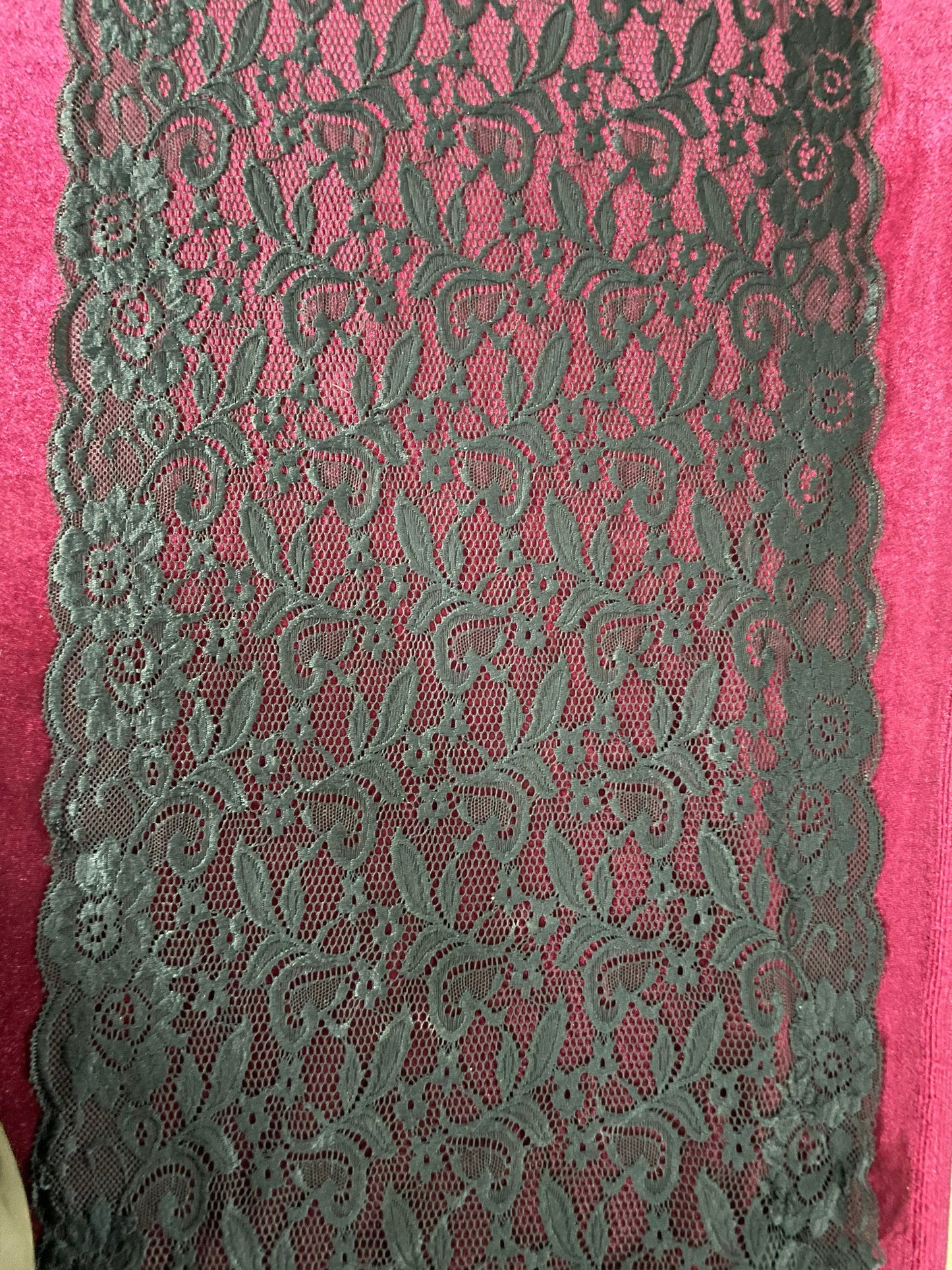 30cm Stretch Lace, lace, nylon lace, wide lace, floral lace, stretch lace