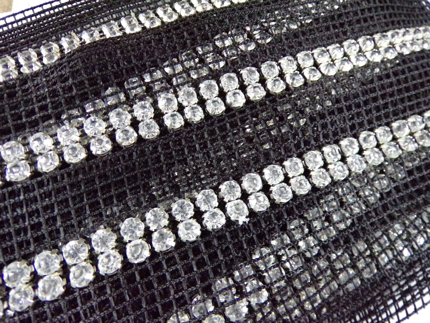 Rhinestones on Mesh, Diamante Mesh Tape, Sew on Crystals, Rhinestones in a mesh, Jewel Trim, Diamanté Tape
