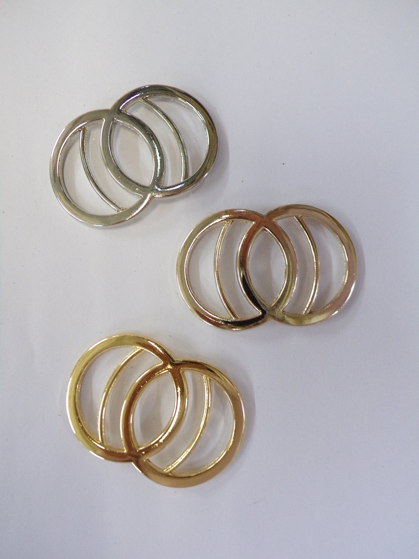 Gold, Silver, light gold, Metal Buckle for Wedding Decoration, Belts, Bags, Lingerie, Swimwear, Double circle Buckle, fashion buckle, buckle