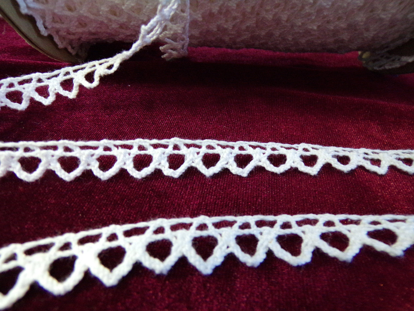 1mtr, Cotton Decorative Thin Tim, Cotton Lace Trim, Vintage Lace, Sewing Lace Trim, Cotton picot, picot, cotton edging, cotton ric Rac