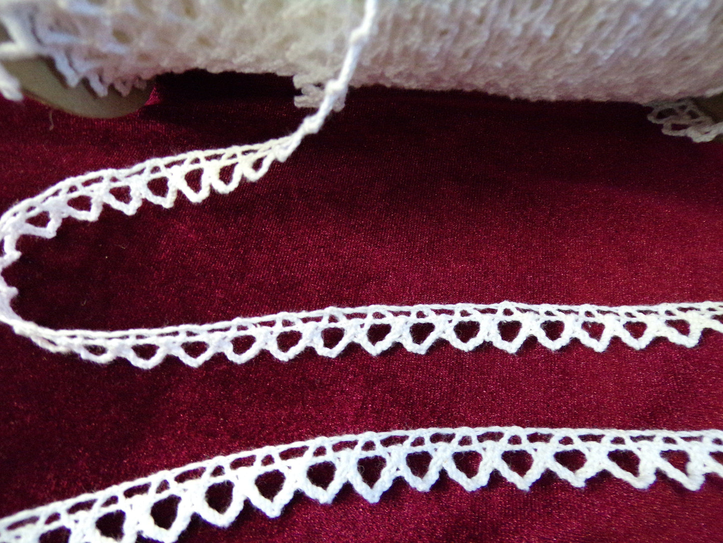 1mtr, Cotton Decorative Thin Tim, Cotton Lace Trim, Vintage Lace, Sewing Lace Trim, Cotton picot, picot, cotton edging, cotton ric Rac