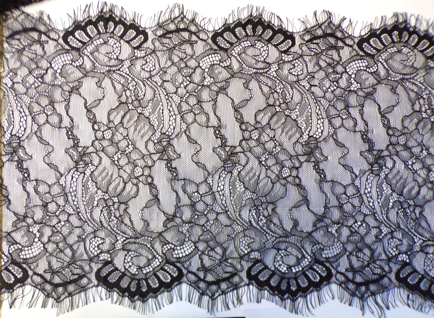 1mtr, 30cm Eyelash Lace Trim, Black French Lace, Eyelash Lace for Lingerie, Tops, Dresses, Decoration, Craft