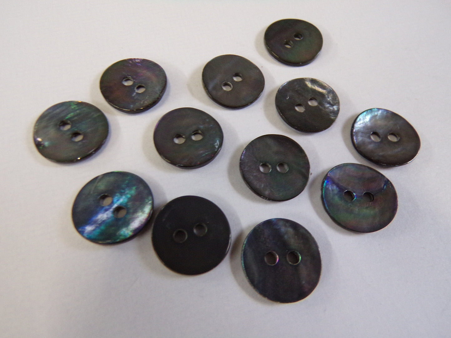 13mm Mother of Pearl Buttons, Silver Shell Sewing Buttons, 2-hole buttons, blouse, dress, knitwear