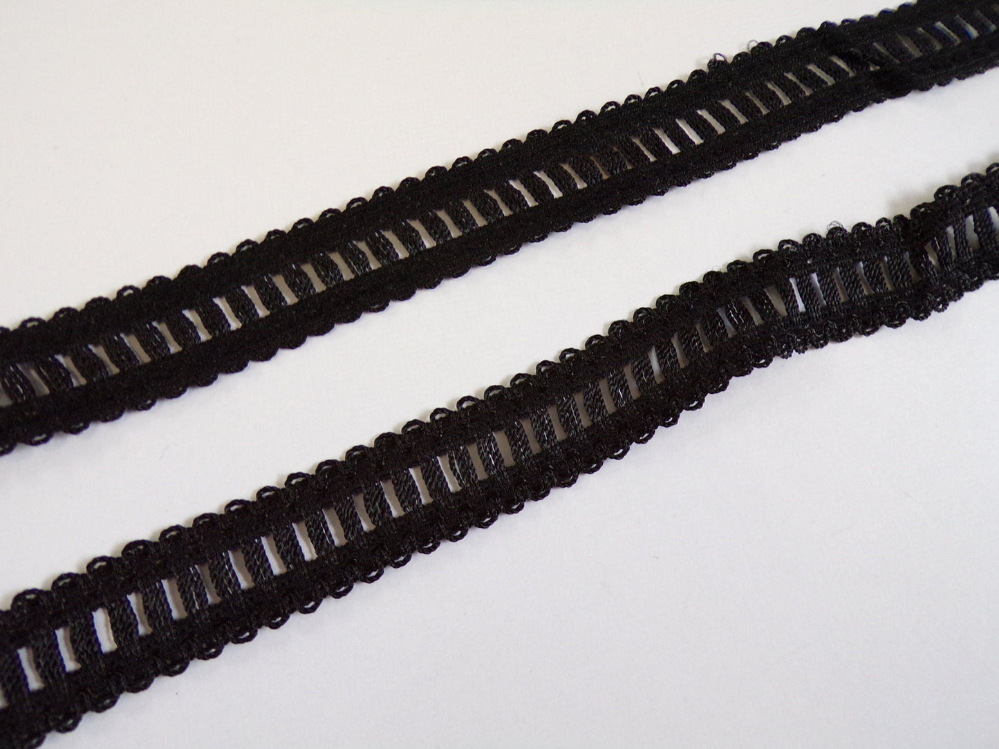 20mm wide Decorative Black Trim, Lace Trim for Sewing, Decor, Craft, lining trim, ladder trim, lingerie lace