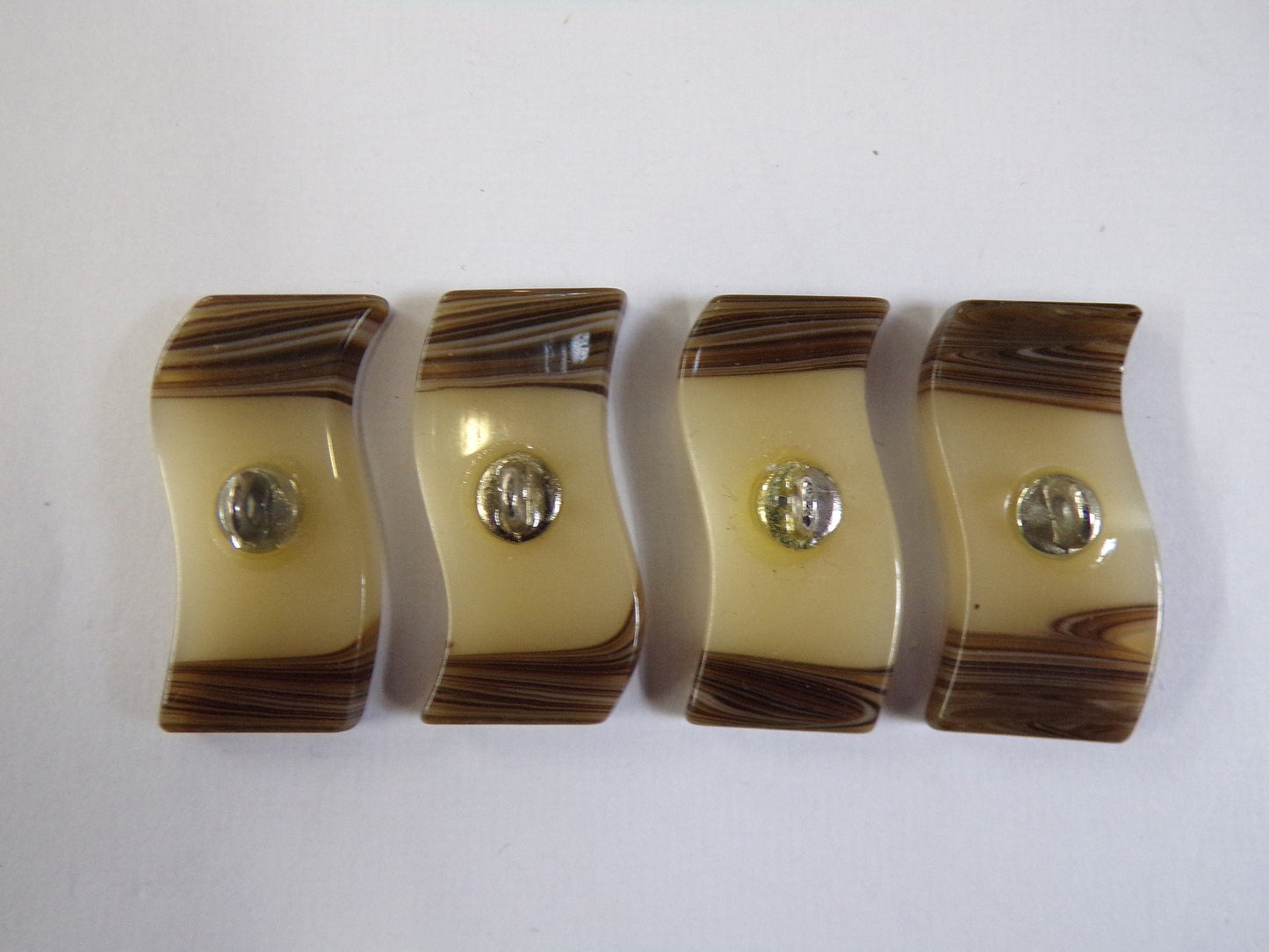 Large Marble Buttons, Shank Buttons, Vintage Buttons, Coat Buttons, Sewing Buttons, odd shape buttons, 6 pcs