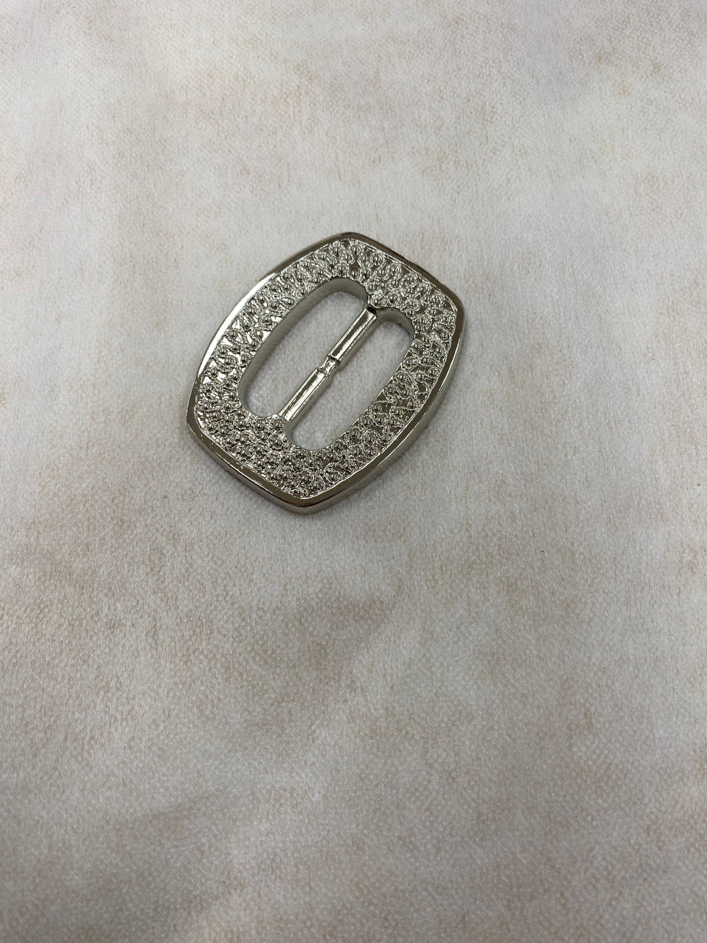 Plastic Buckle, silver colour, light weight silver plastic