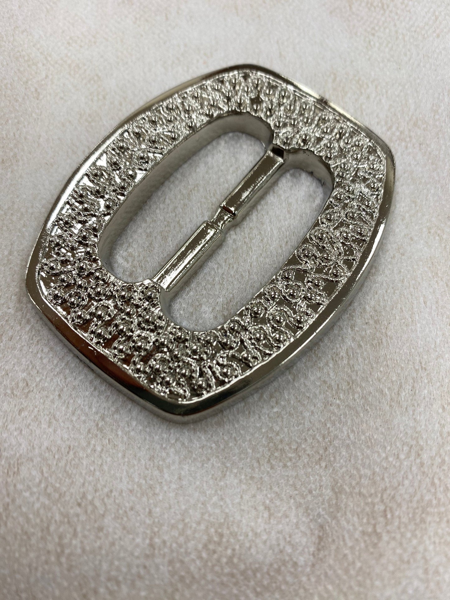 Plastic Buckle, silver colour, light weight silver plastic