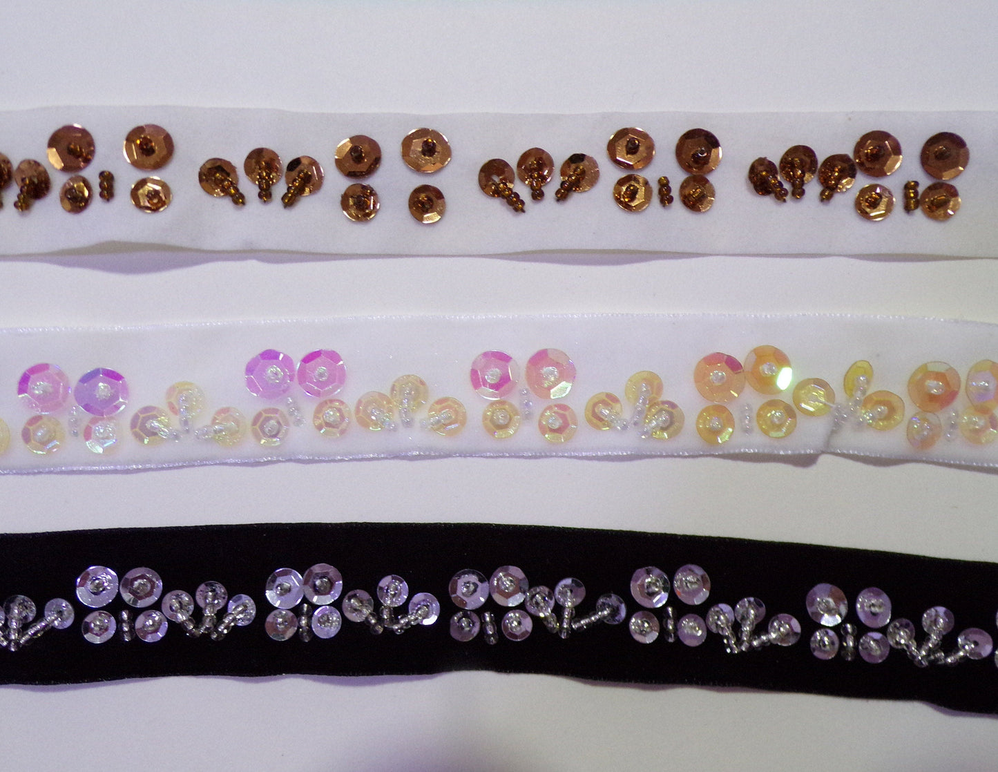 Beaded Sequins Velvet Trim, Sequins tape, Velvet Trim, Embroidered Border, Decor, Sewing, Velvet
