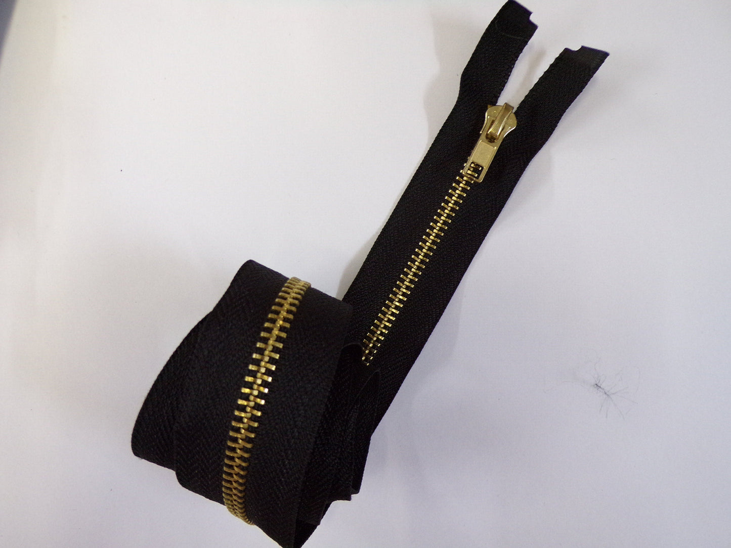 4”-23", Black Closed Ended Zip Metal Teeth, Zip, Gold Zip, Closed End zip, Dress zip, Long zip