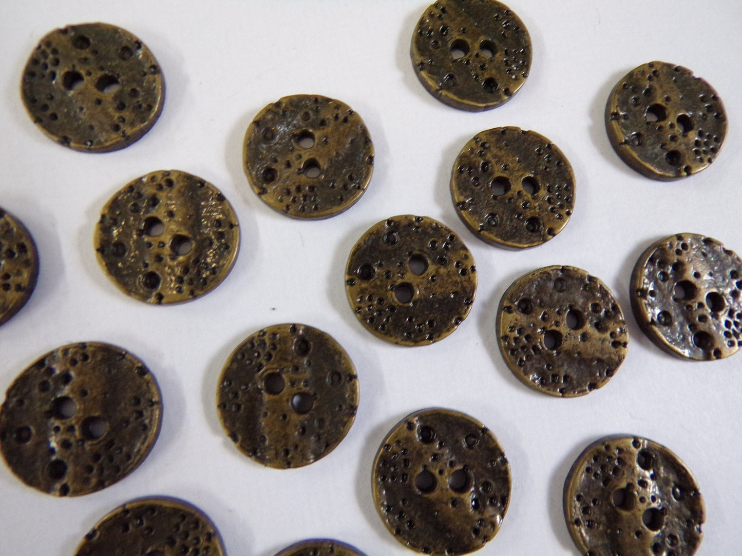 6pcs Metal Effect Matt Buttons, 16mm 26L, Fancy Metal Buttons, Shirt Buttons, Dress Buttons, Sewing, Knitting, Craft