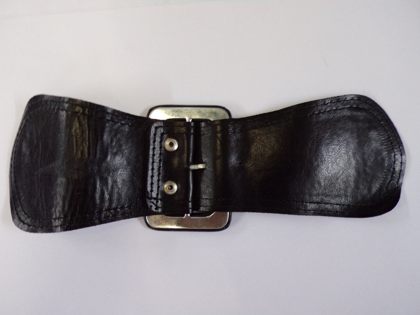 Black Belt, Half Belt, Large Kilt Strap, Faux Leather Belt. Show belt