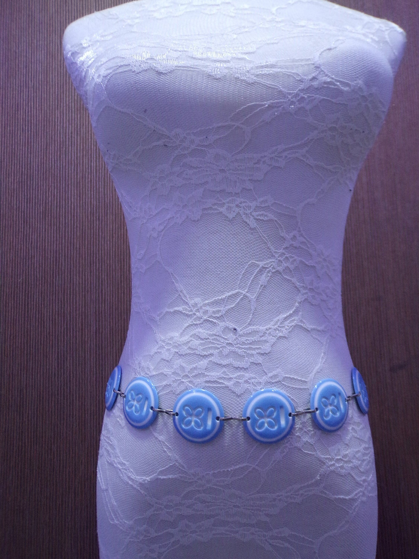 Blue Body Jewellery Belt with chain, Body Chain Trim, Jewel, Decor, Craft