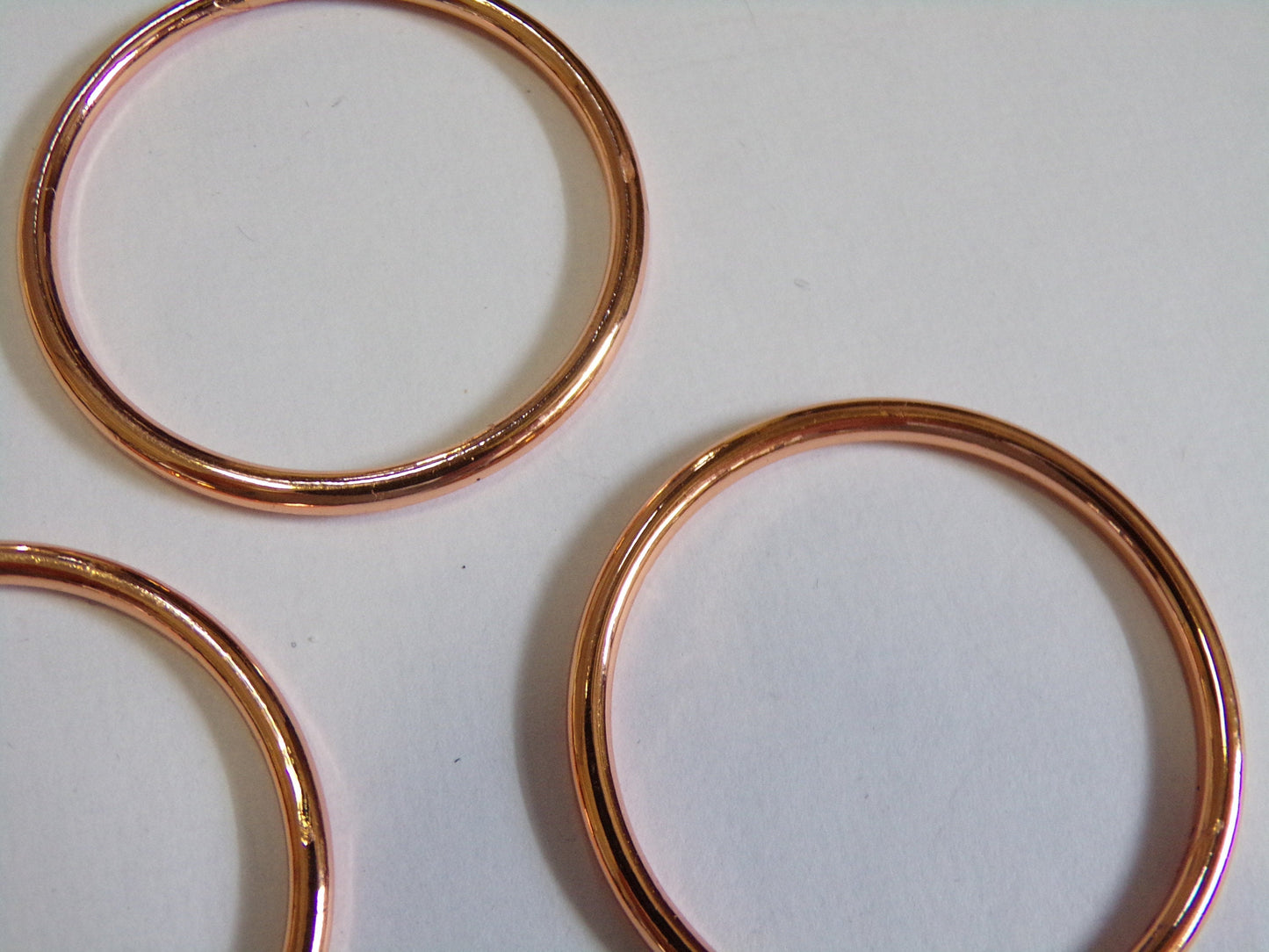 4cm Rose Gold Metal Rings, Solid Metal Hoop Rings, metal rings, metal hoops, solid rings, napkin rings, swimwear rings, rings, copper rings