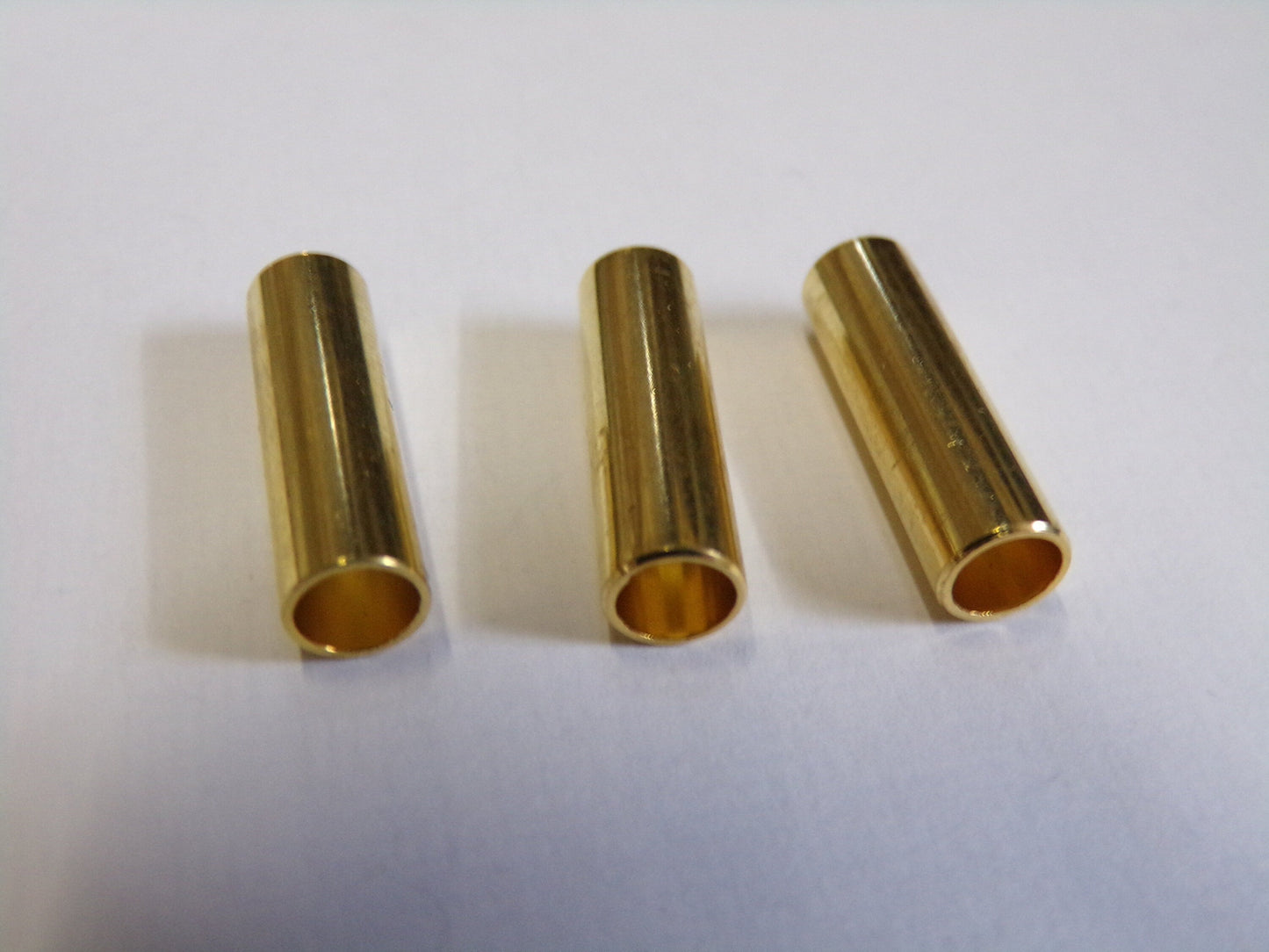 4pcs, Metal Gold Tube Beads, 20mm Tube Beads, Metal Beads, Metal Gold Tube, Metal Noodle Beads