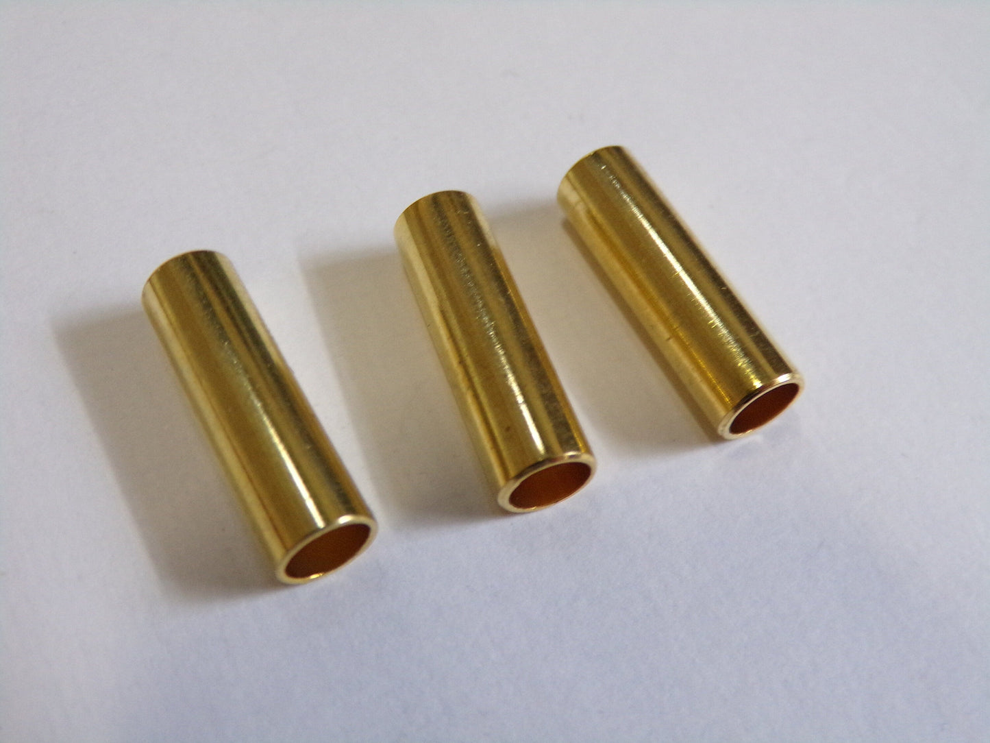 4pcs, Metal Gold Tube Beads, 20mm Tube Beads, Metal Beads, Metal Gold Tube, Metal Noodle Beads