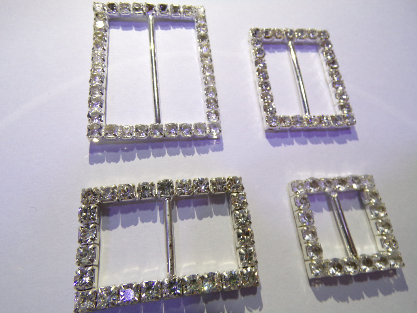 Silver Diamante Buckles ,Rhinestone Crystal Metal Buckle, Belt Buckle, Bag Buckle, Bridal, Decor, Sewing, Craft