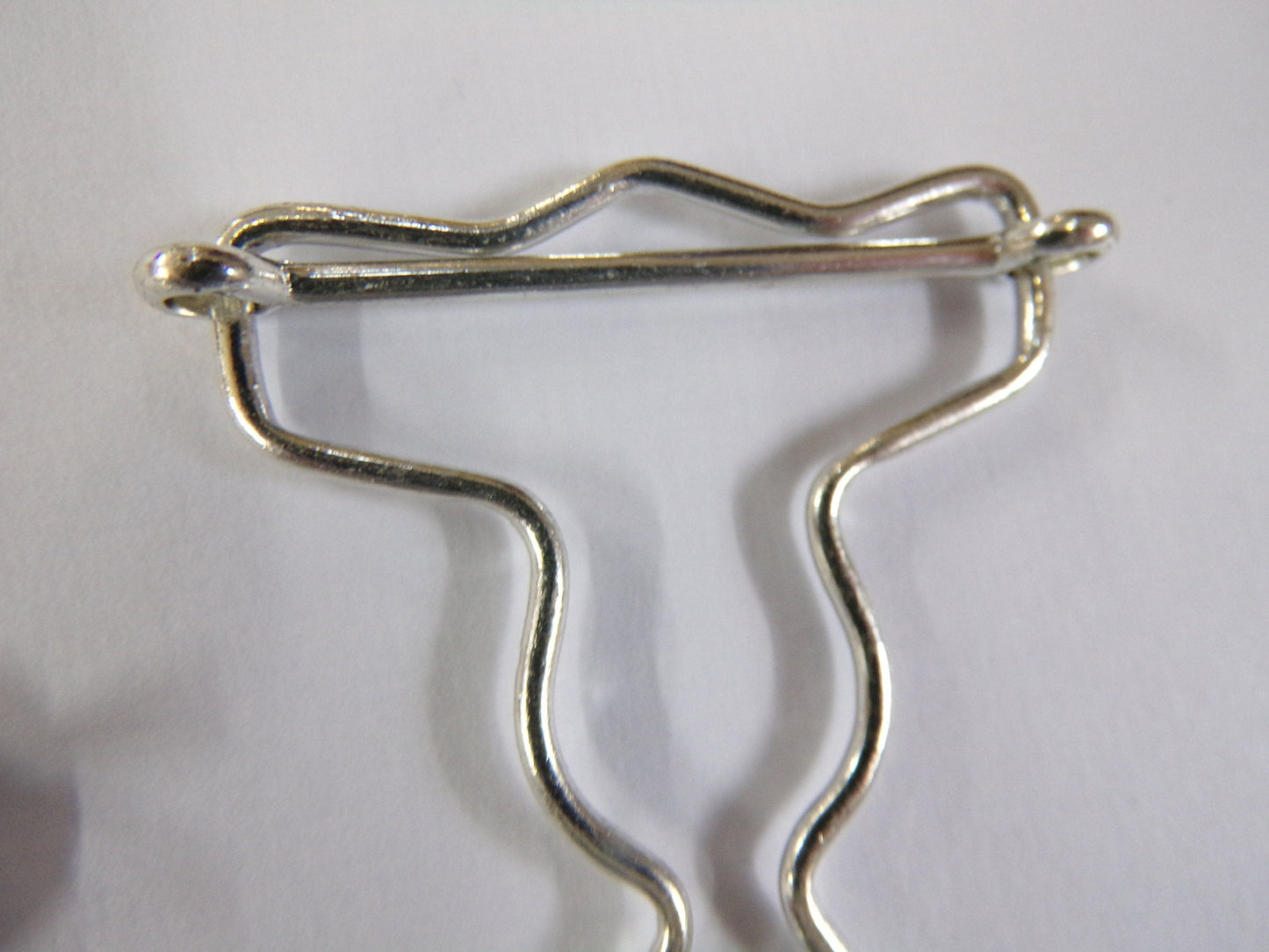 4cm Dungaree Clips, Silver Dungaree clips, 2pcs
