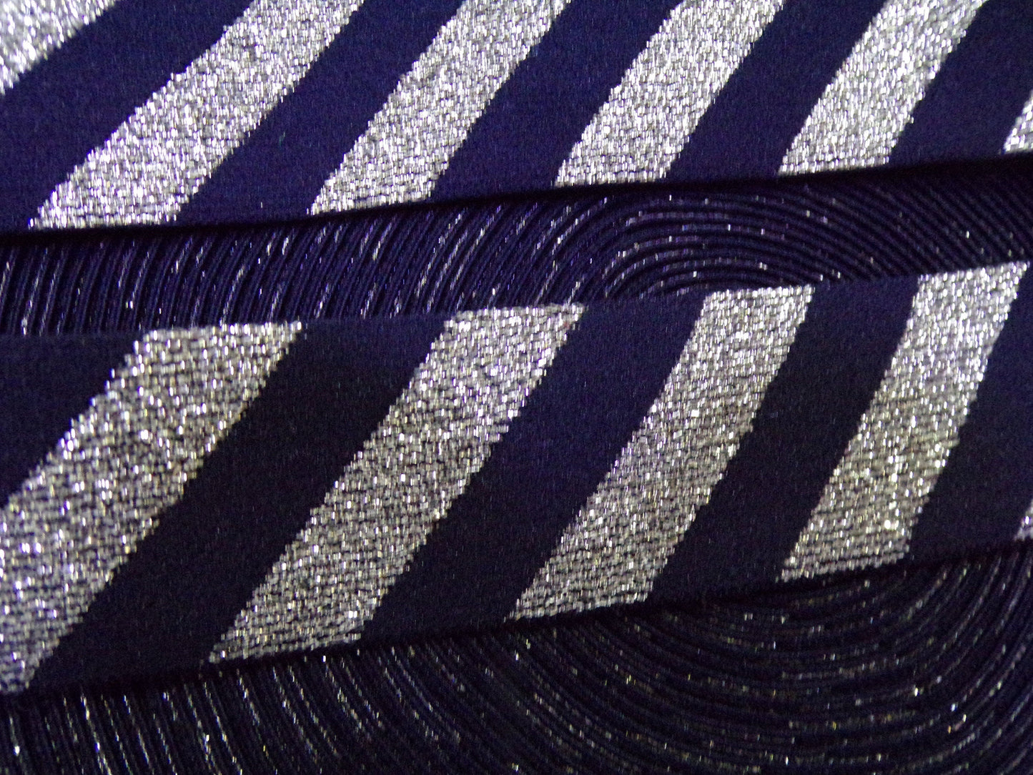 4cm Black Gold Elastic, Soft Elastic, Fancy Elastic for Sewing, Craft, lurex elastic, stripe elastic