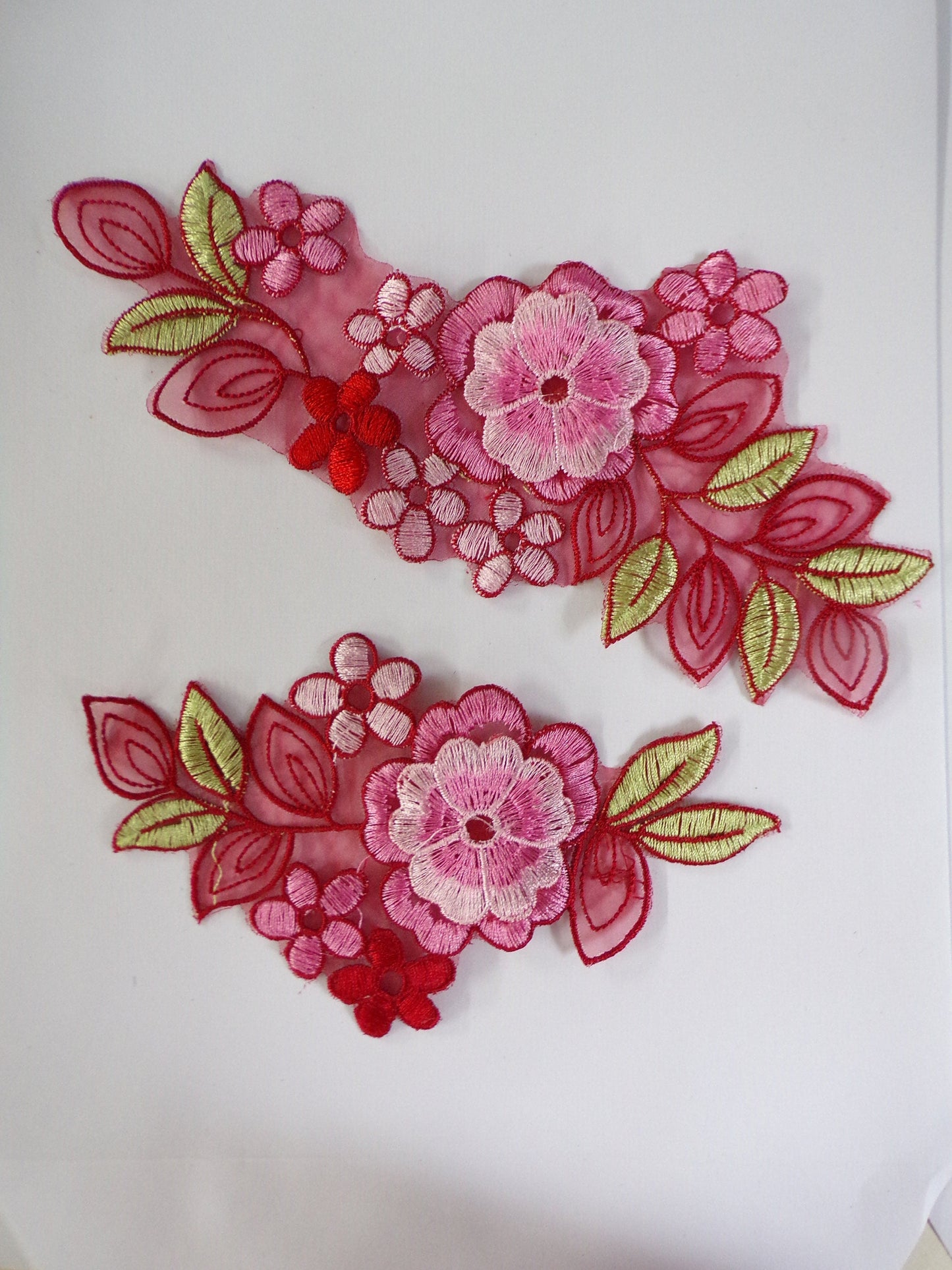 Embroidered Sakura applique, Embroidered Patch, Decorative Patch, Clothing, Bags, Jackets