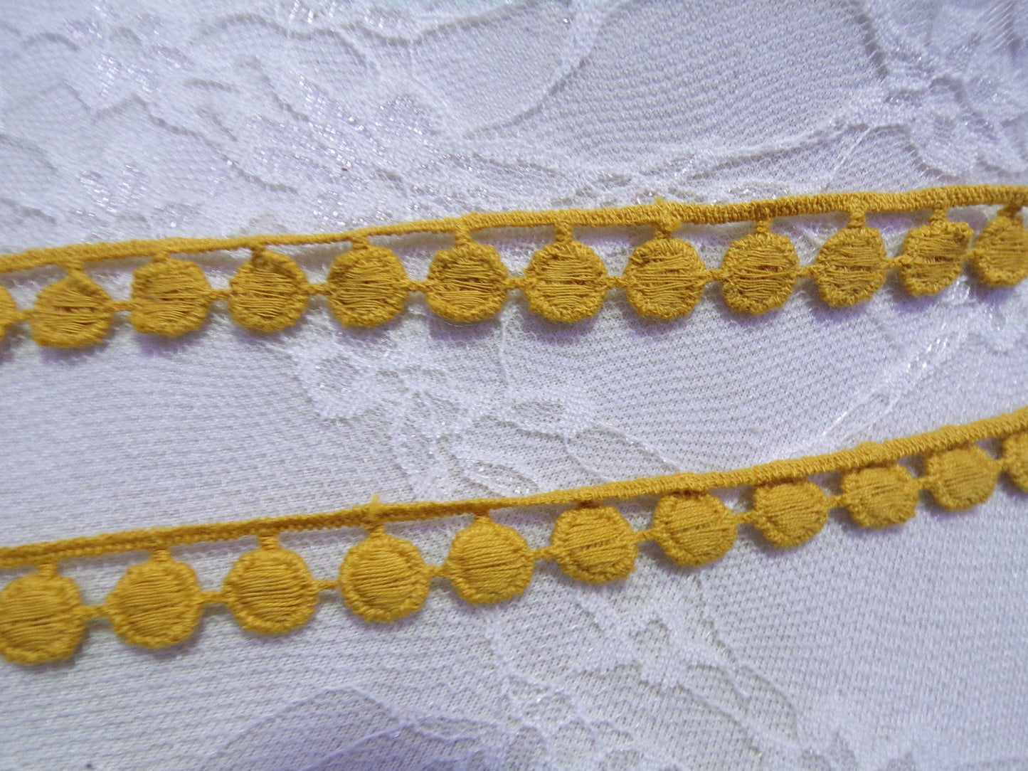 20mm Decorative trim, Embroider Lace Trim, Sewing Ribbon for Craft, Home decor, Sewing, Pom Pom cotton